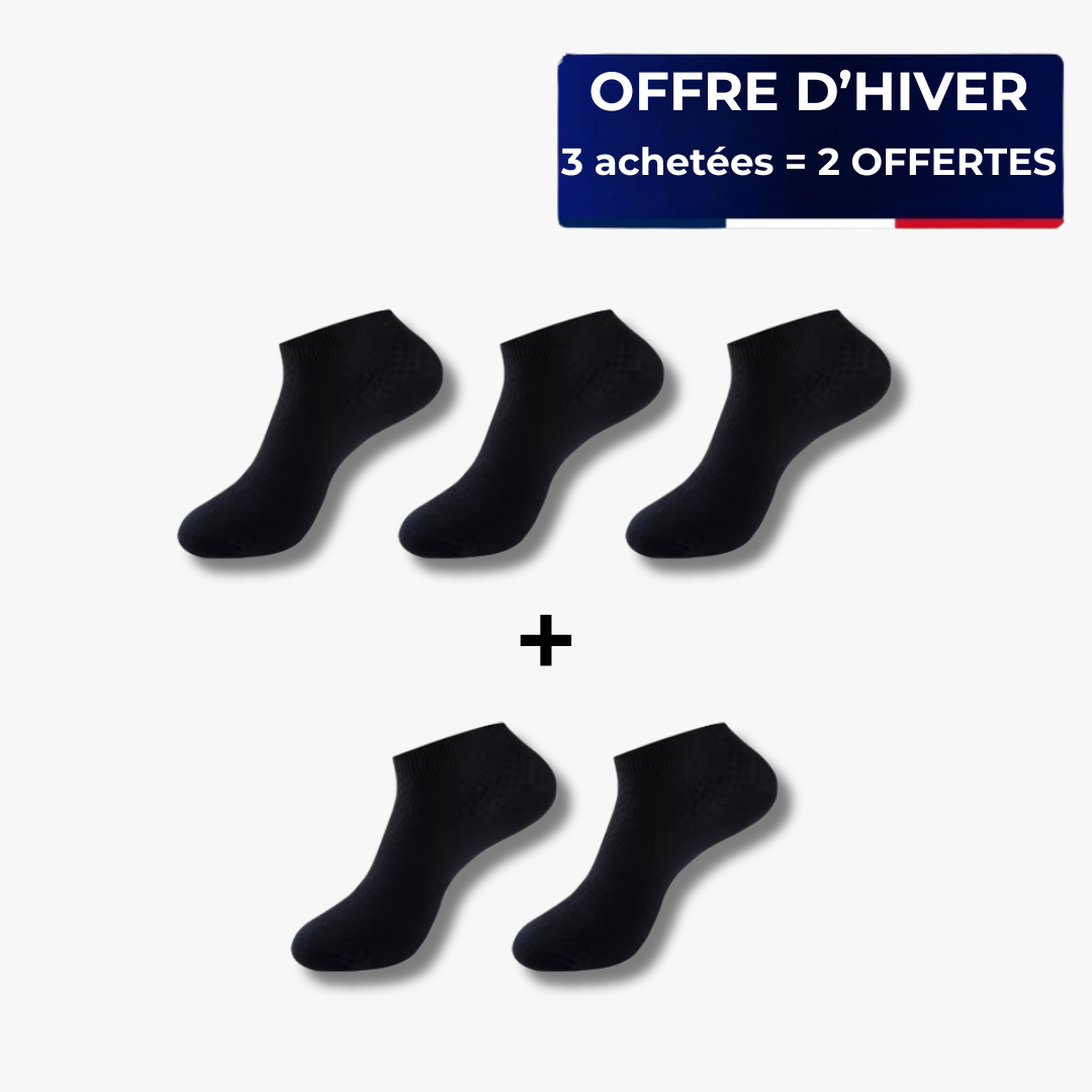 Chaussettes basses AURELLA EN BAMBOU - SANS ODEUR