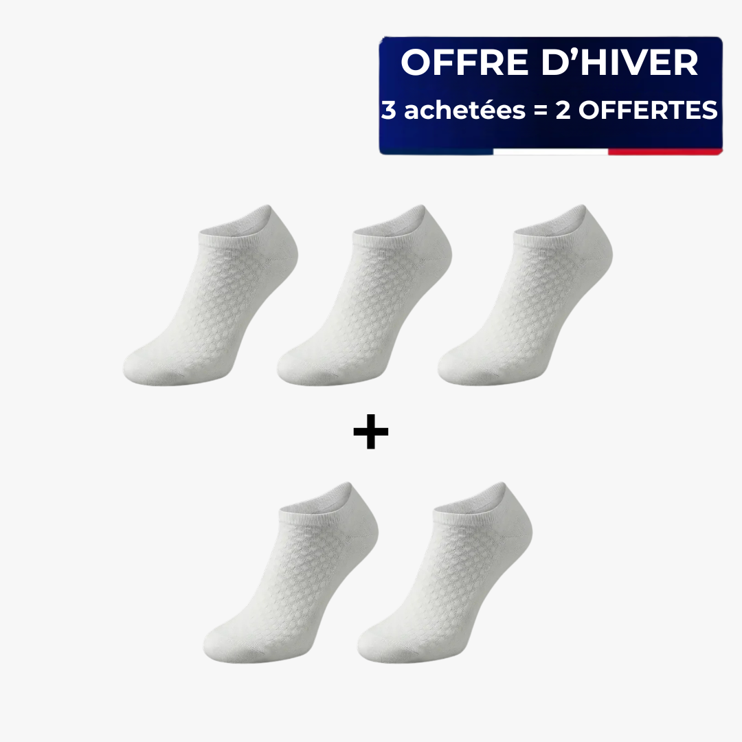 Chaussettes basses AURELLA EN BAMBOU - SANS ODEUR