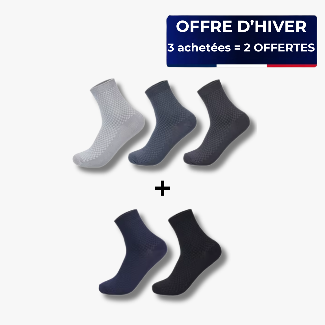 Chaussettes Mi-hautes AURELLA EN BAMBOU - SANS ODEUR