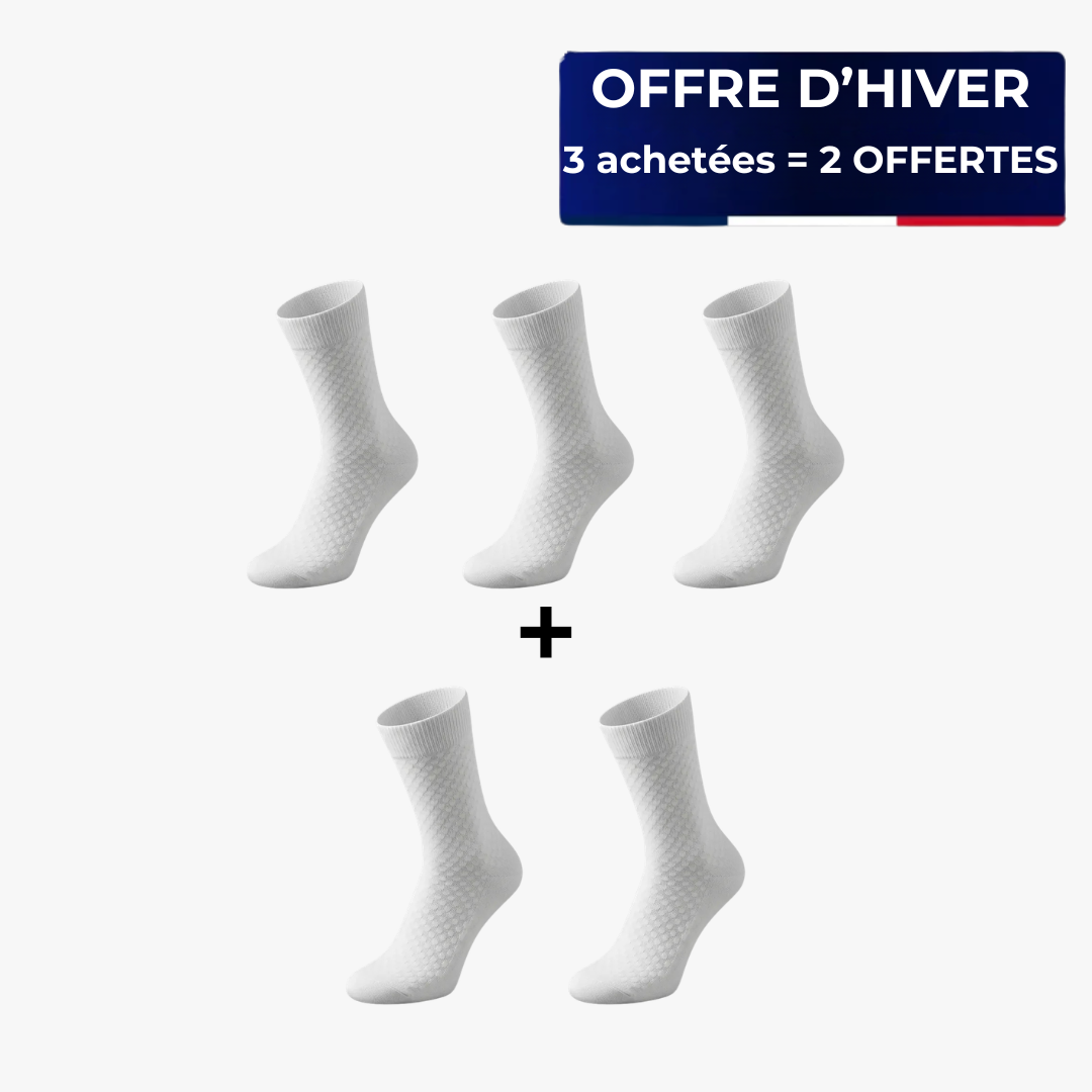 Chaussettes Mi-hautes AURELLA EN BAMBOU - SANS ODEUR